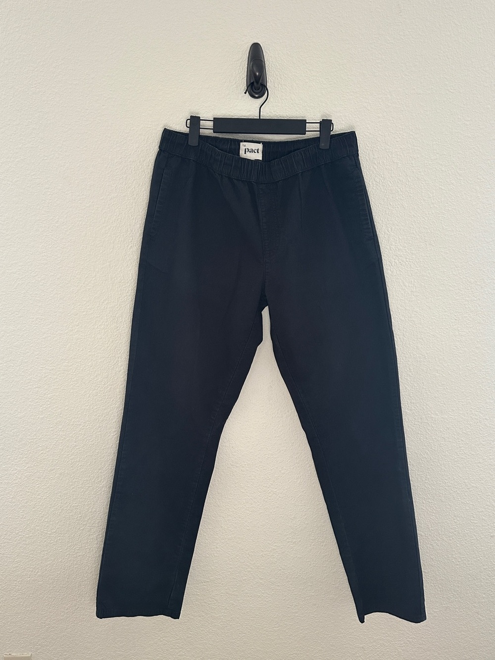 Pact Black Organic Cotton Drawstring Chino Pants Mens XL Gorpcore